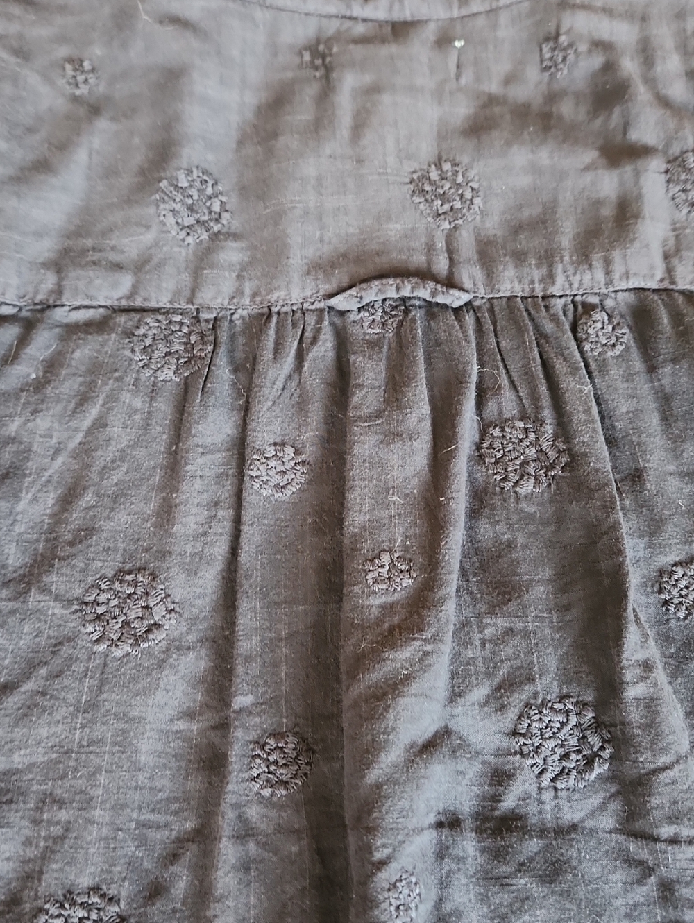 Pilcro By Anthropologie Black Shirt with Subtle Embroidered Flowers Size Small - Picture 7 of 8